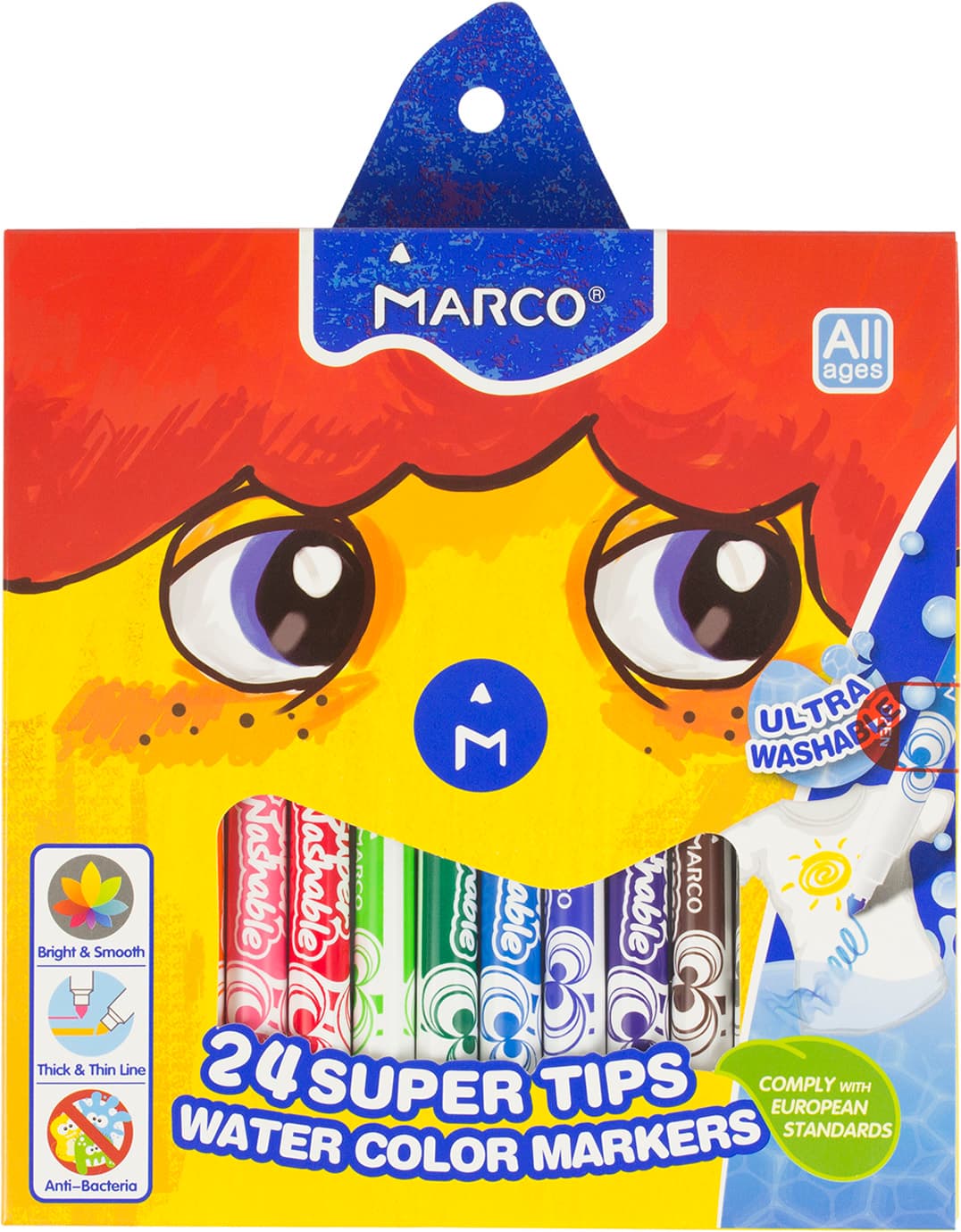 Фломастери "Marco" 24кольор. 2,3мм №1630-24 — купити | Канцелярський Сад