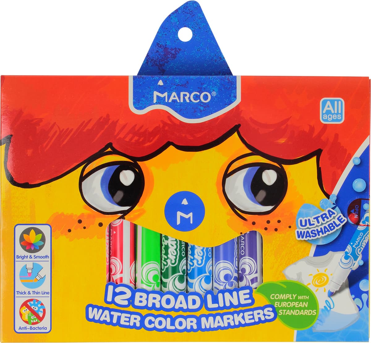 Фломастери "Marco" 12кольор. Jumbo 1,8мм №1632-12 — купити | Канцелярський Сад