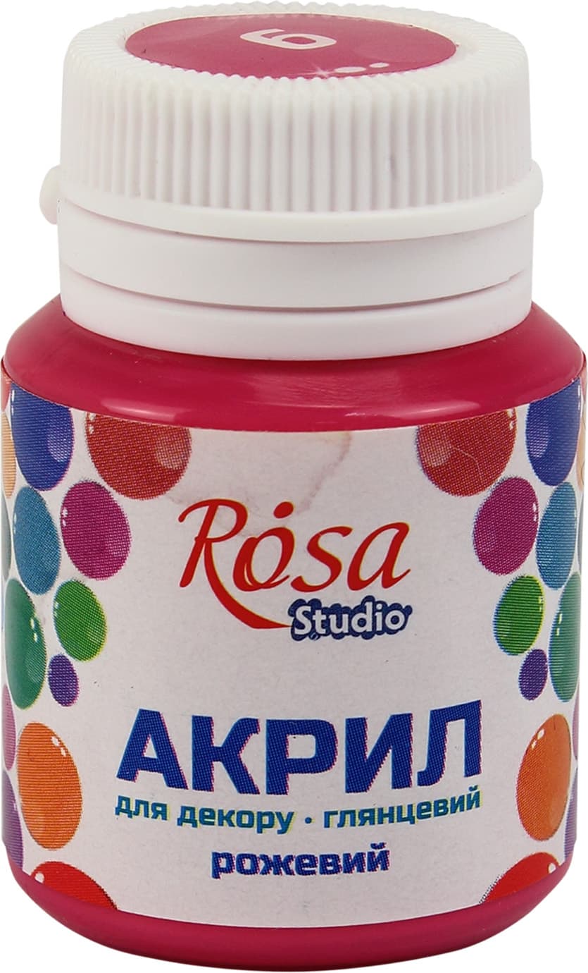 Акрил для декору "Rosa Talent" 20мл №21009/3476 глянцевий рожевий — купити | Канцелярський Сад