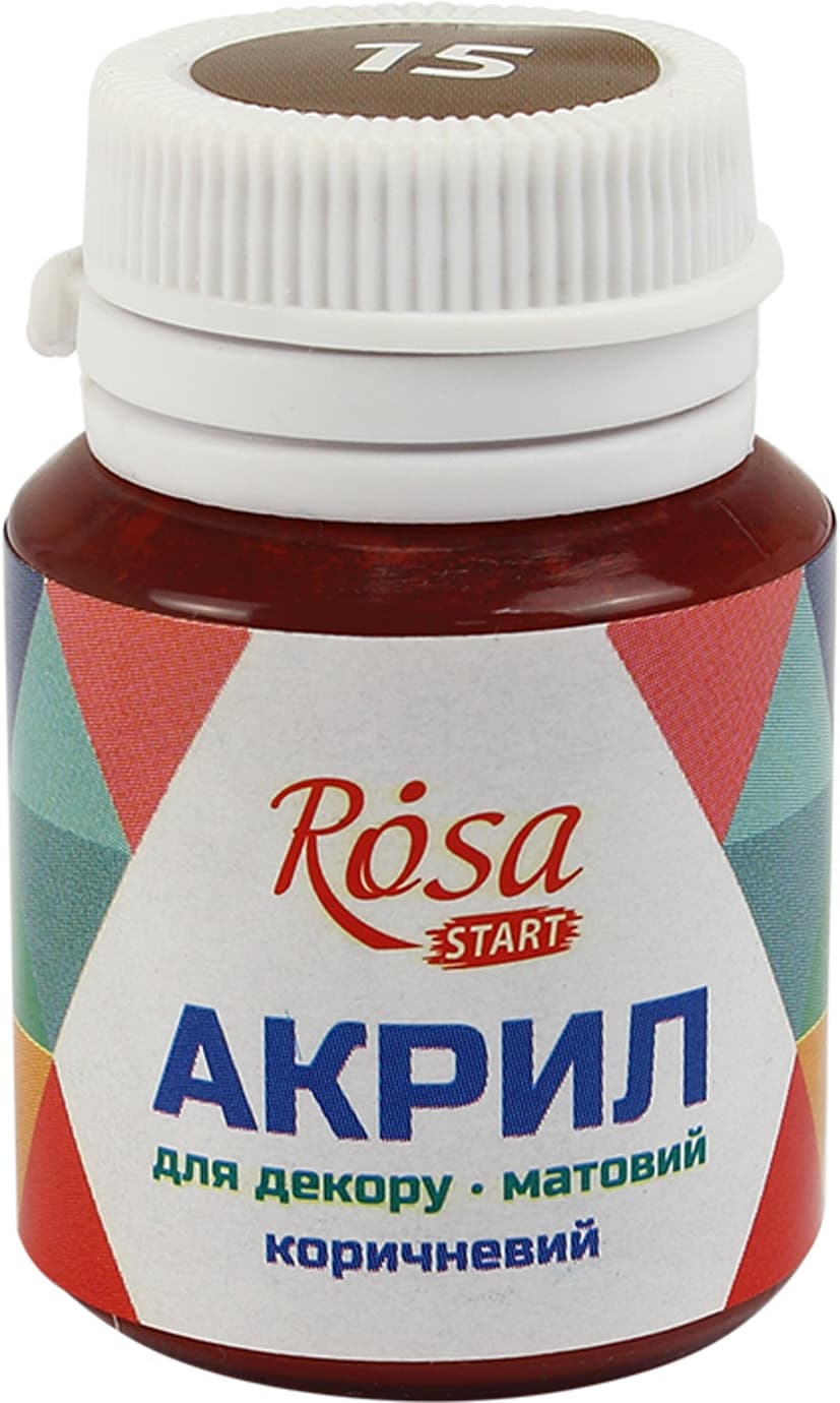 Акрил для декору "Rosa Talent" 20мл №20015/9177 матовий коричневий — купити | Канцелярський Сад