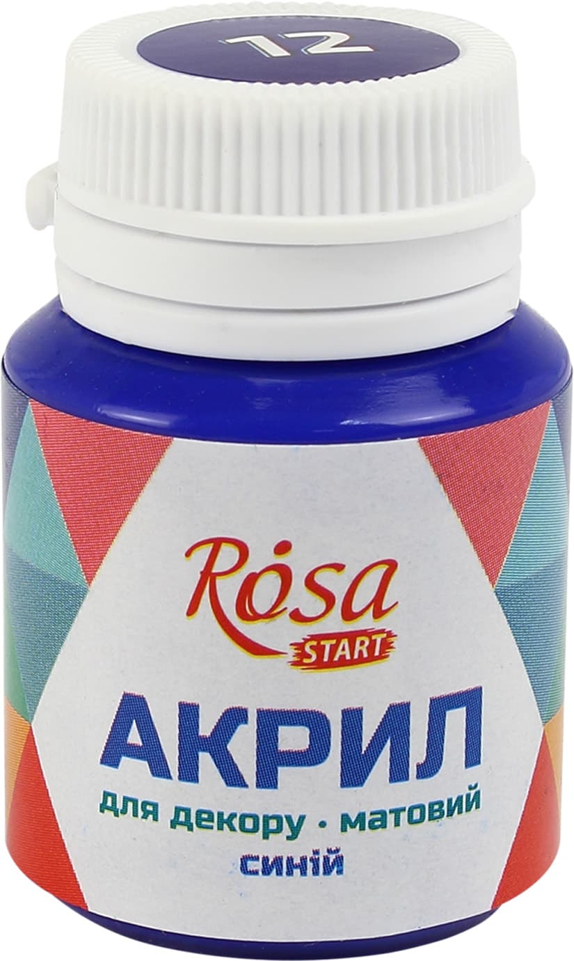 Акрил для декору "Rosa Talent" 20мл №20012/3094 матовий синій — купити | Канцелярський Сад