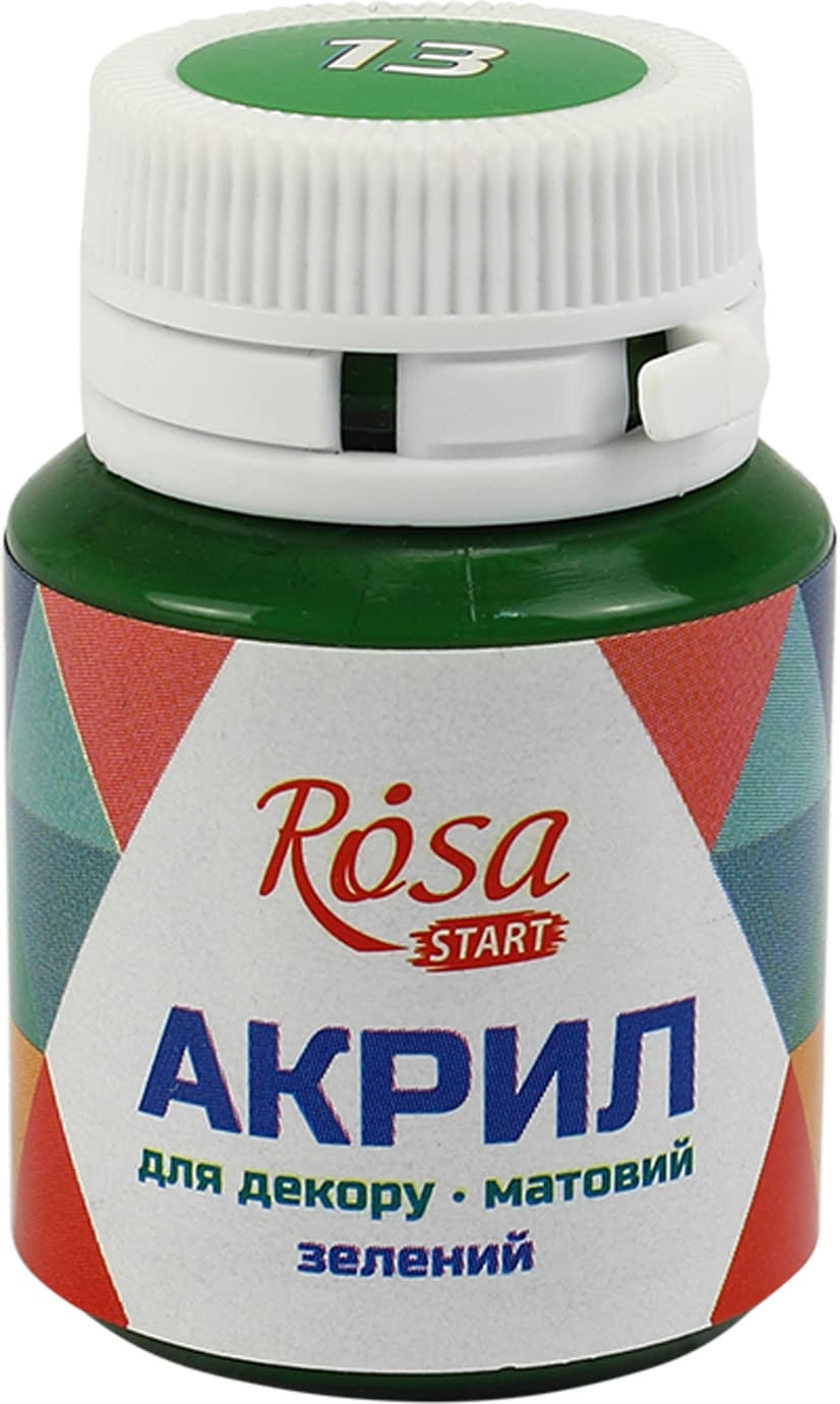 Акрил для декору "Rosa Talent" 20мл №20013/9153 матовий зелений — купити | Канцелярський Сад