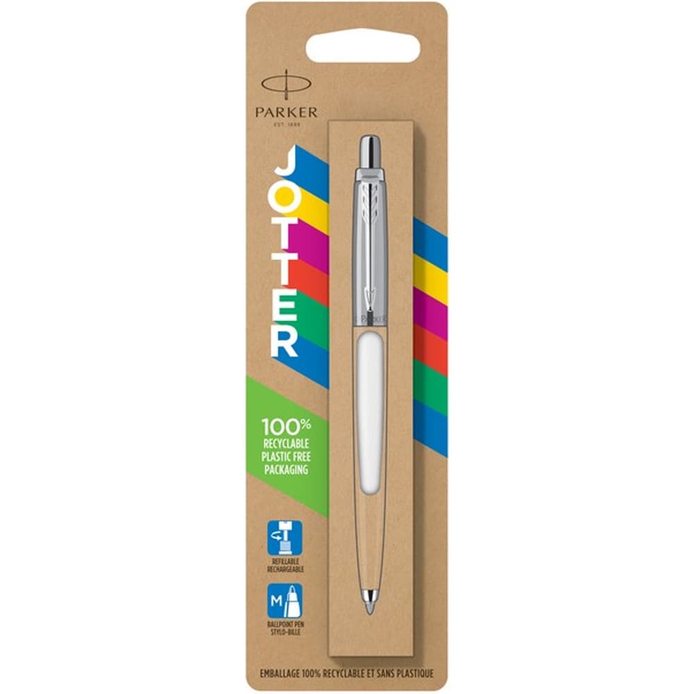 Ручка кульк. "Parker Jotter White" №15 036 блістер — купити | Канцелярський Сад