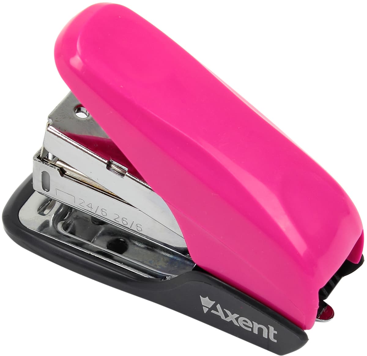 Степлер "Axent" №24/6 20арк №4841-10-A Shell PS пласт. рожевий — купити | Канцелярський Сад