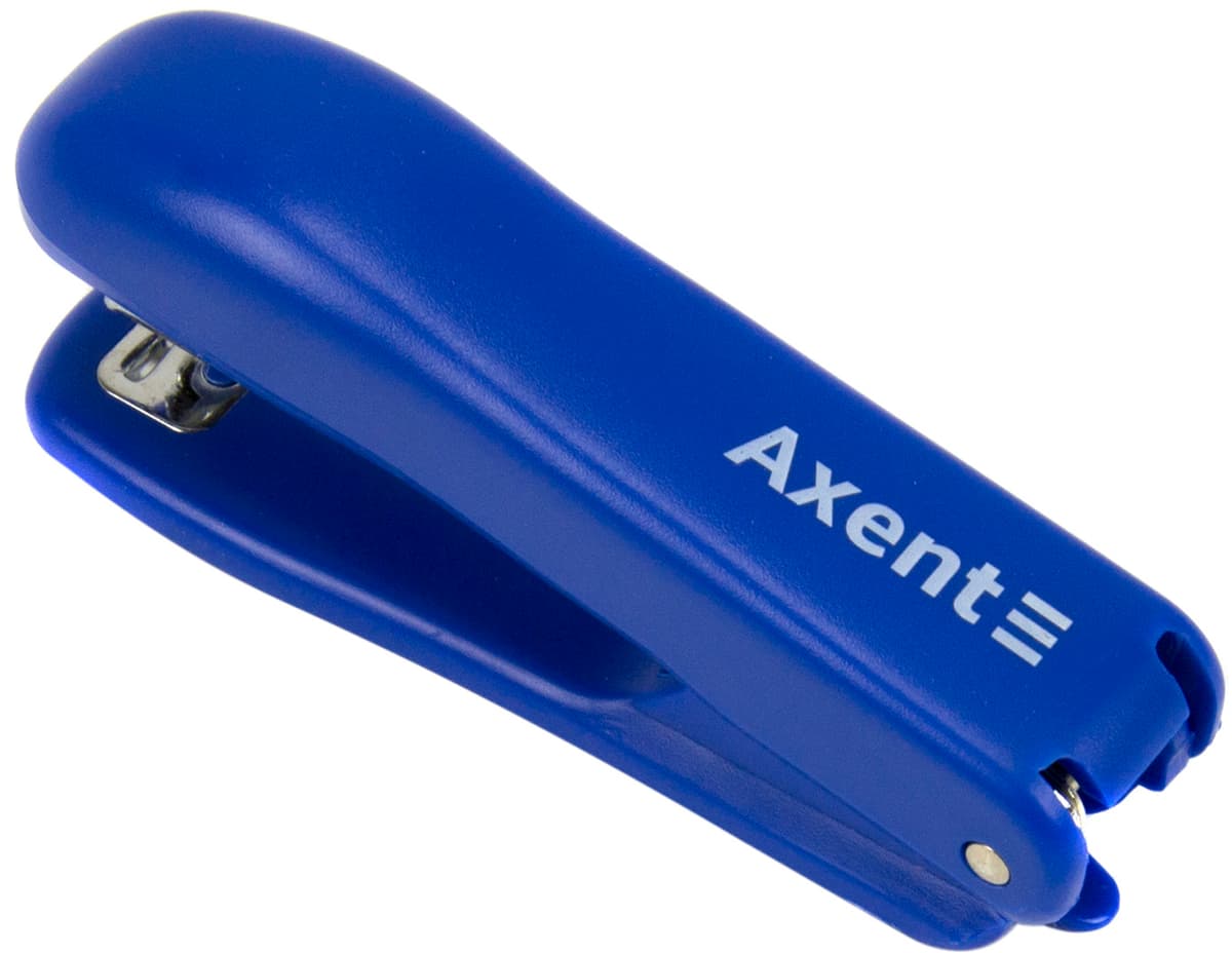 Степлер "Axent" №10/5 15арк №4222-02-A Standard пласт. синій — фото товару | Канцелярський Сад