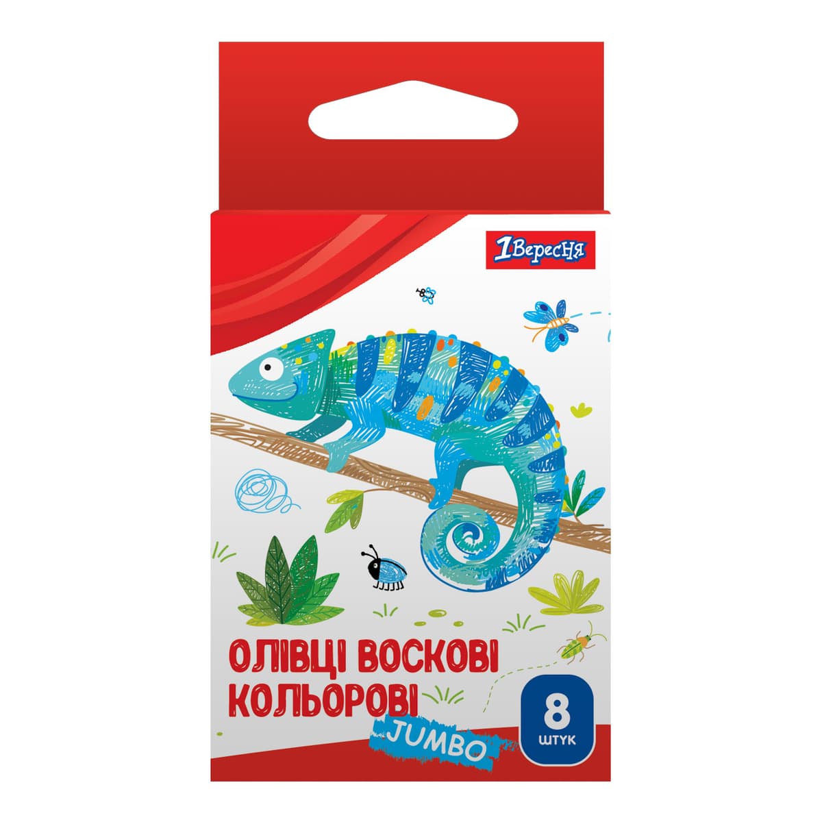Олівці воск. 8 кольор. "1В" №590139 Zoo Land Jumbo — фото товару | Канцелярський Сад