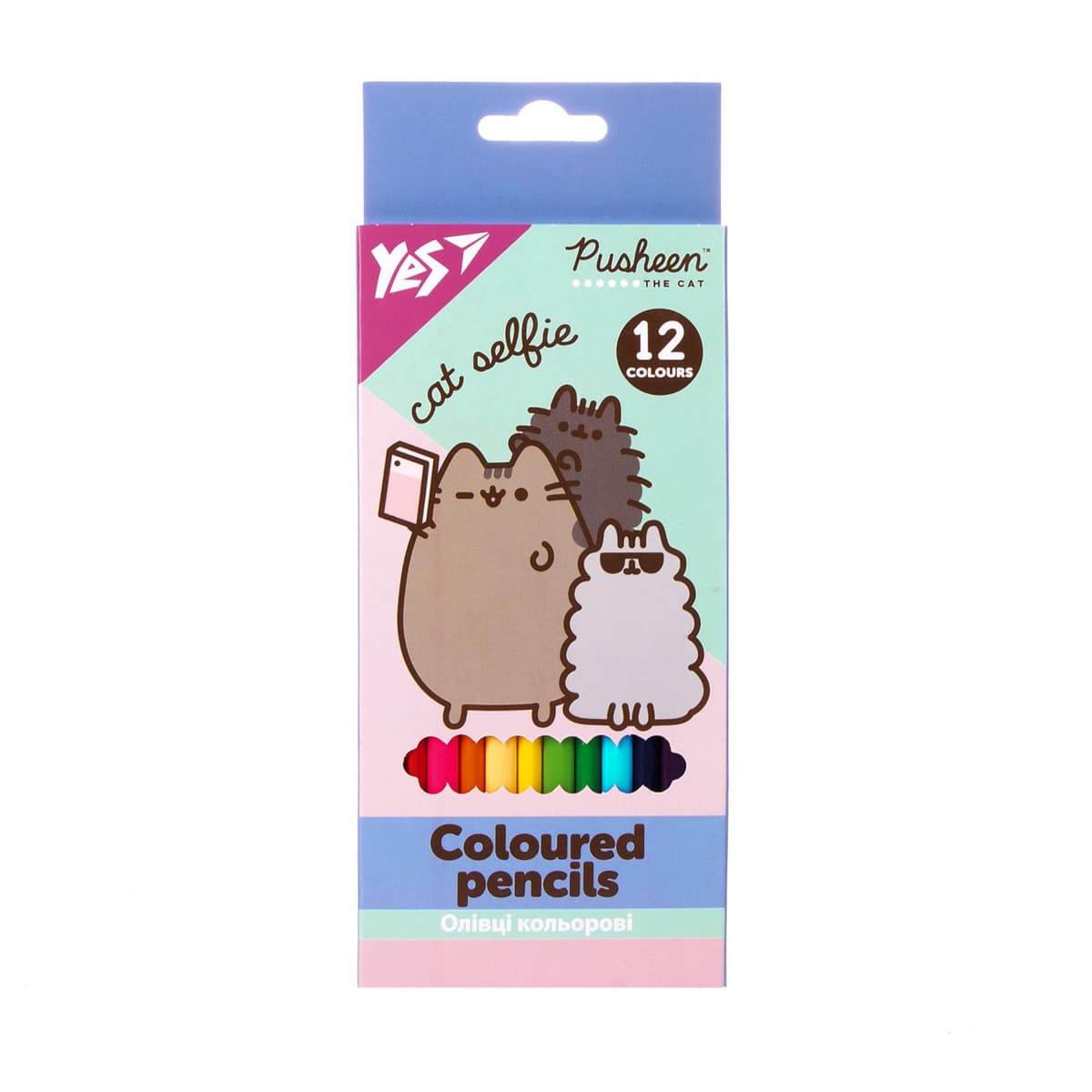 Олівці кольор. 12 кольор. "Yes" №290761 Pusheen — купити | Канцелярський Сад