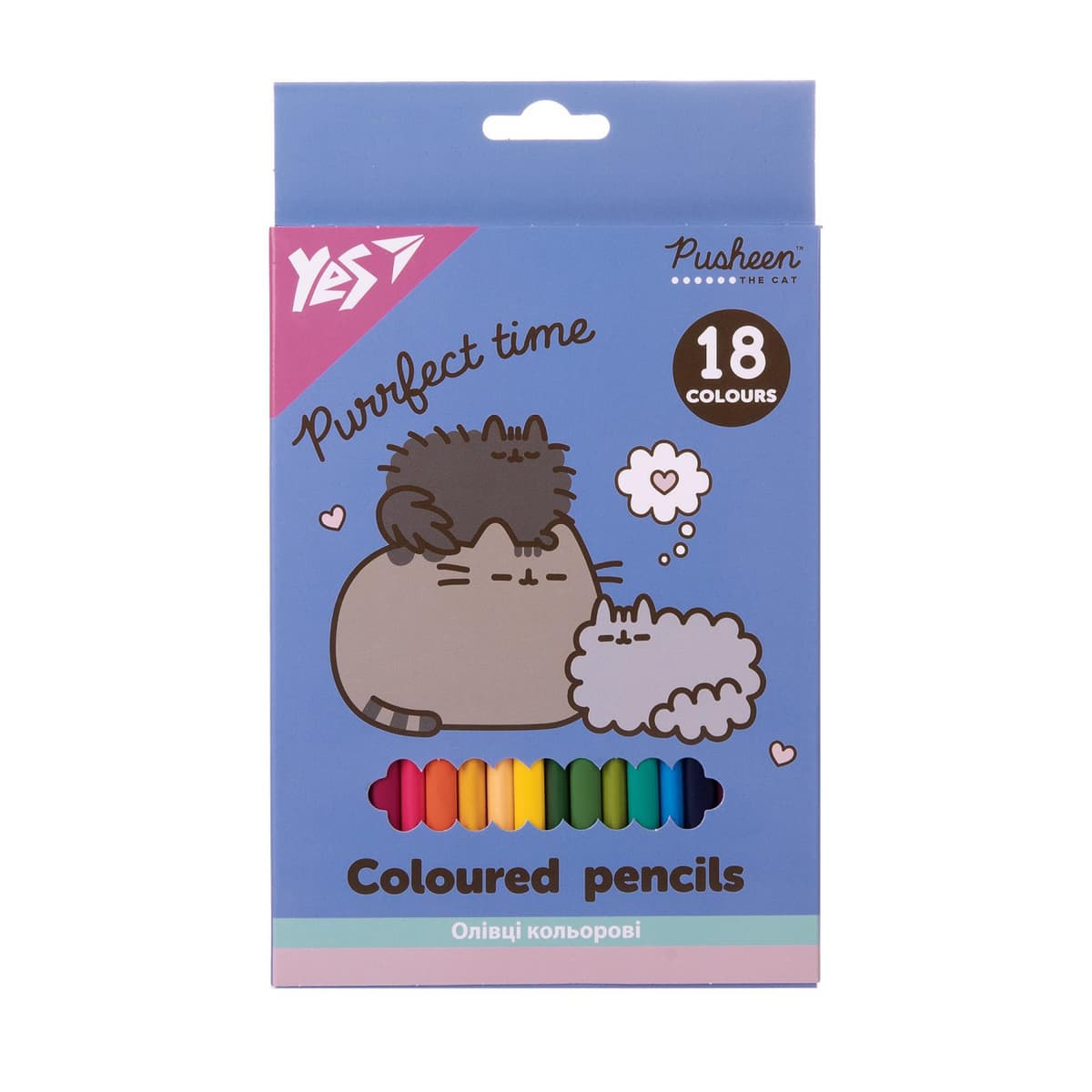 Олівці кольор. 18 кольор. "Yes" №290766 Pusheen — купити | Канцелярський Сад
