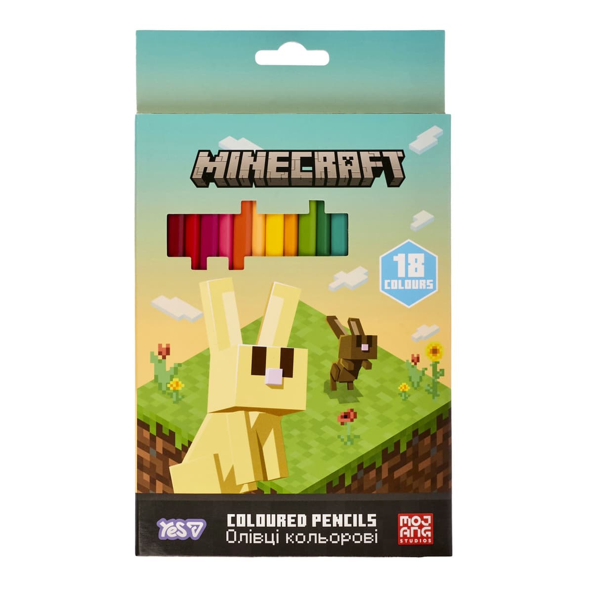 Олівці кольор. 18 кольор. "Yes" №290773 Minecraft.Spring — купити | Канцелярський Сад