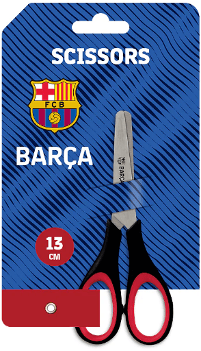 Ножиці дит. "Kite" №BC25-123 FC Barcelona 13см гумові вставки — купити | Канцелярський Сад