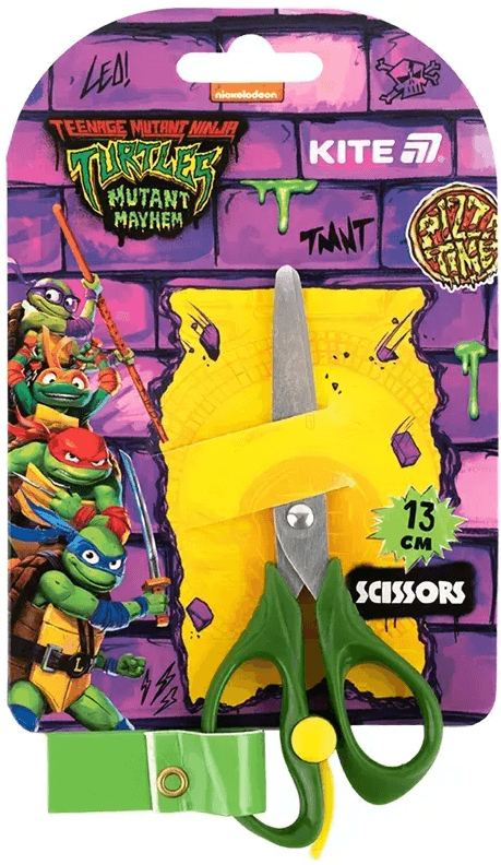 Ножиці дит. "Kite" №NT25-129 Ninja Turtles 13см з пружиною — купити | Канцелярський Сад