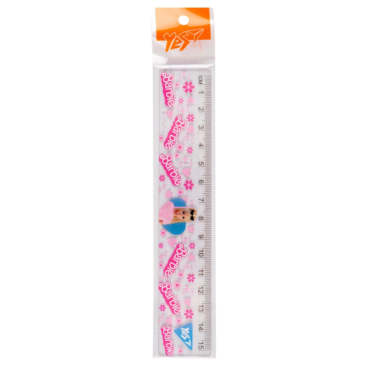 Лінійка пласт. 15см "Yes" Barbie №370658 — купити | Канцелярський Сад