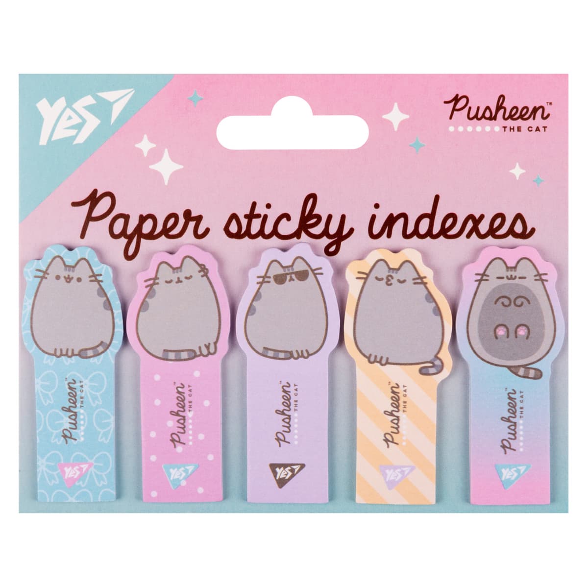Стікери-закладки папер. "Yes" Pusheen 55х22мм 100шт №170417 — купити | Канцелярський Сад
