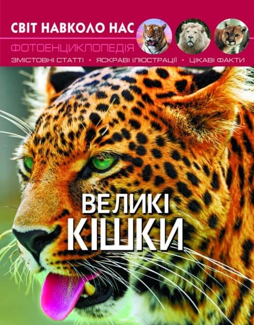 Книжка А4 "Світ навколо нас. Великі кішки" №9550 тв. обкл./Кристал Бук — купити | Канцелярський Сад