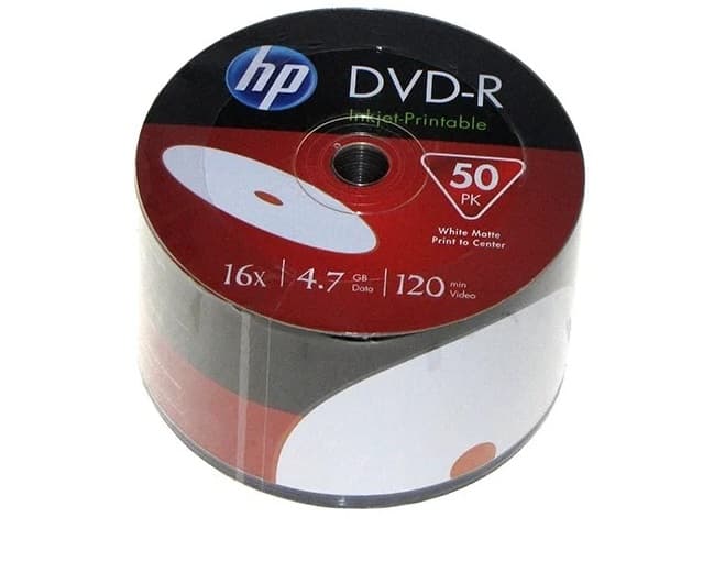 DVD+R HP 16х 4.7Gb printable bulk — фото товару | Канцелярський Сад