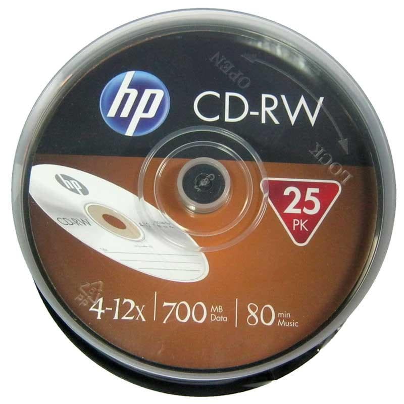CD-RW HP 12x 700mb штир(25)(200) №9432 — купити | Канцелярський Сад