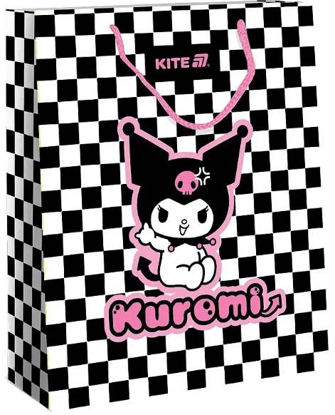 Пакет подарунковий папер. 18х24см Kuromi №HK25-265-3/Kite — купити | Канцелярський Сад