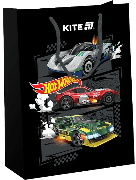 Пакет подарунковий папер. 18х24см Hot Wheels №HW25-265/Kite — купити | Канцелярський Сад