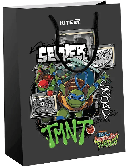 Пакет подарунковий папер. 18х24см Ninja Turtles №NT25-265/Kite — фото товару | Канцелярський Сад