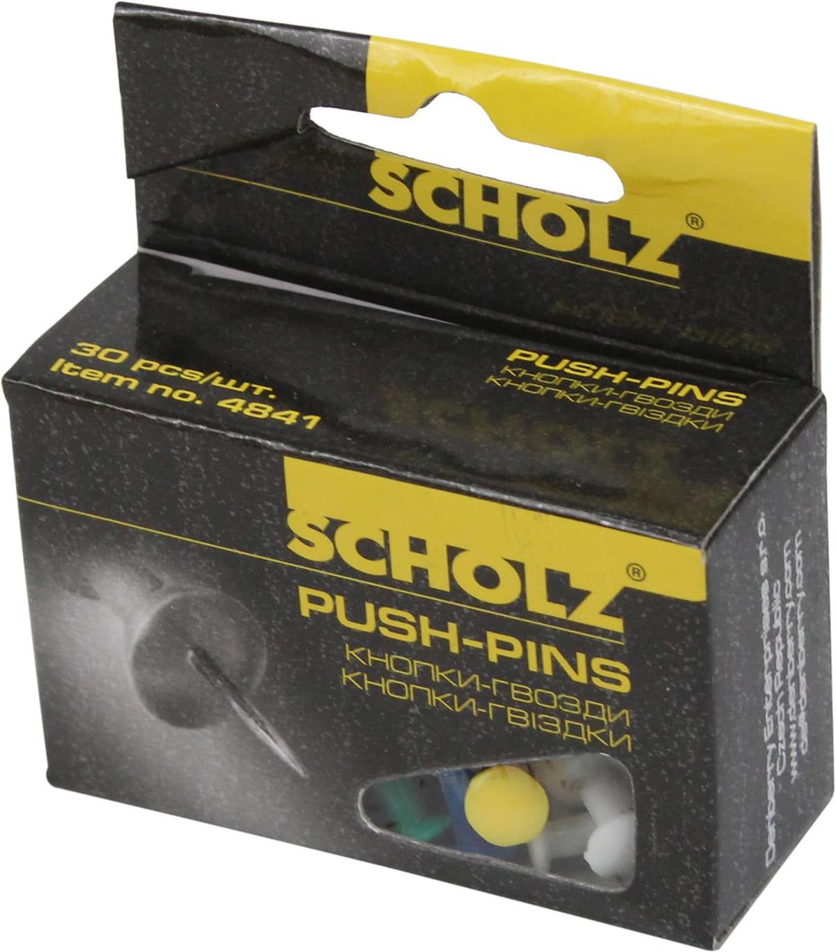 Кнопки "Scholz" №4841 (30шт) кольорові — купити | Канцелярський Сад