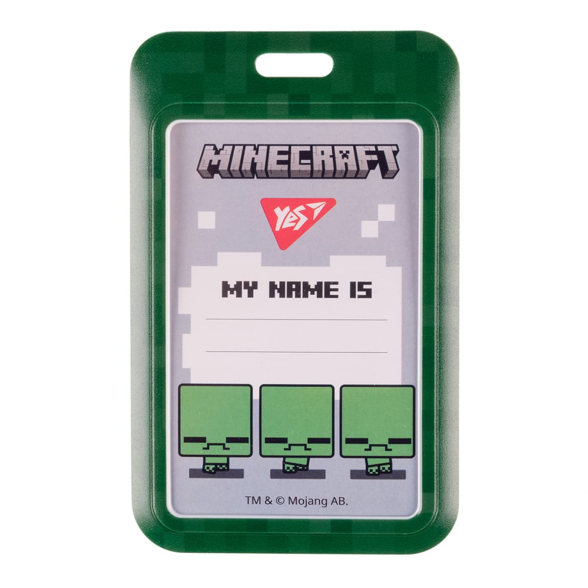 Бейдж "Yes" Minecraft №940322 вертик.,слайдер — купити | Канцелярський Сад