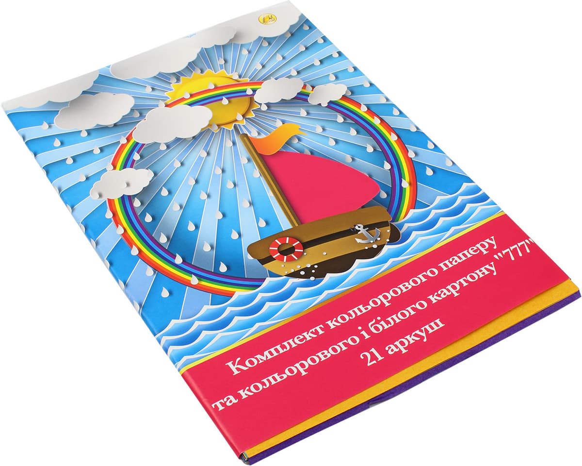 Набір картону і паперу кольор. А4 21арк. "777"/Тетрада — купити | Канцелярський Сад