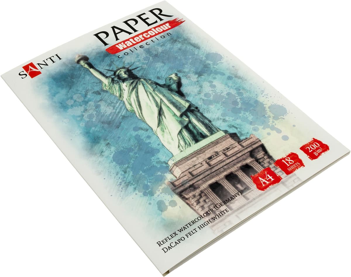 Папка для аквар. 18/200 А4 "Paper Watercolor Collection City" №130511/Santi — купити | Канцелярський Сад