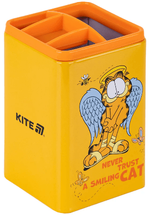Стакан для ручок "Kite" №GF25-105 квадр. Garfield — фото товару | Канцелярський Сад