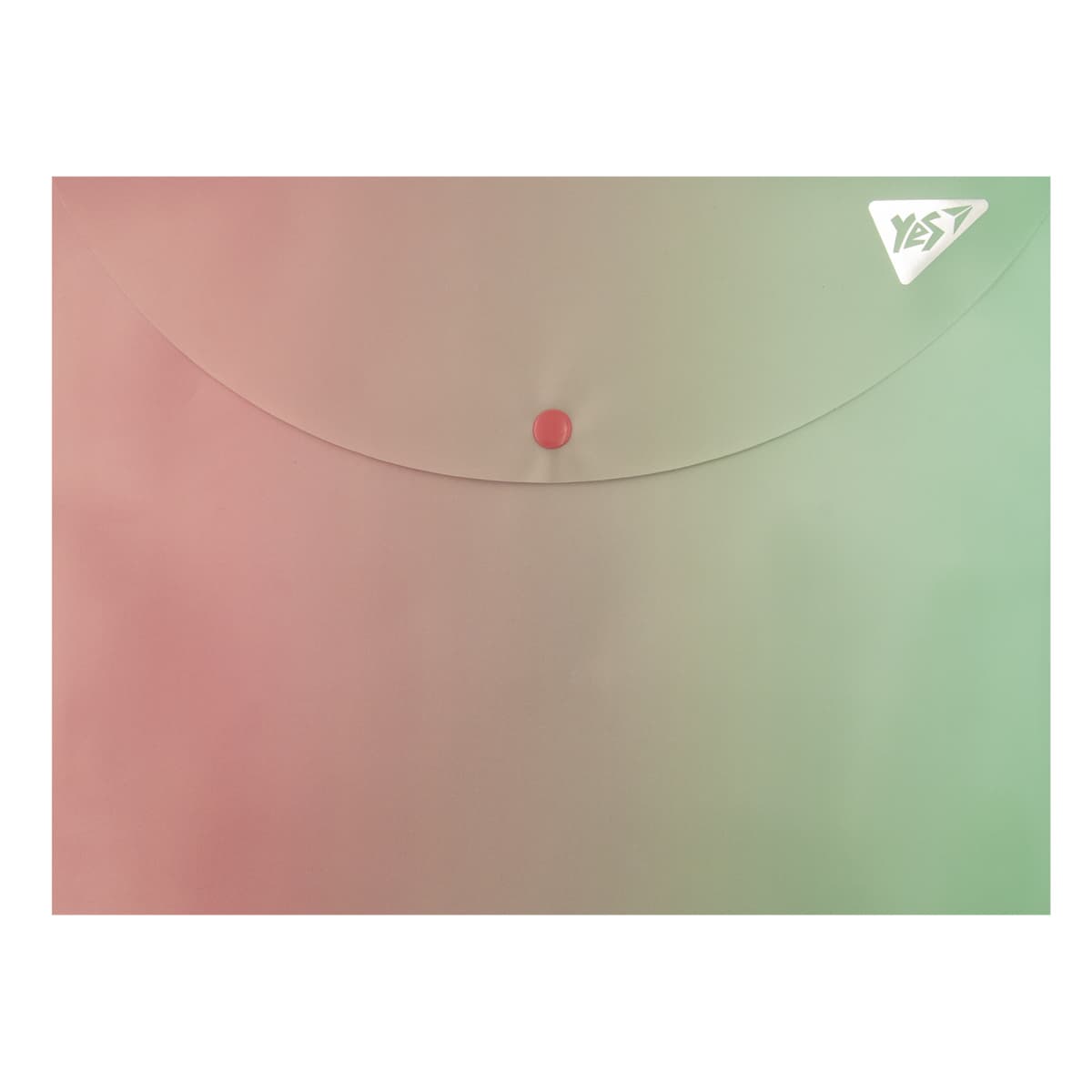 Папка-конверт "Yes" №492291 А4 Fusion на кнопці,рожево-зелена — купити | Канцелярський Сад