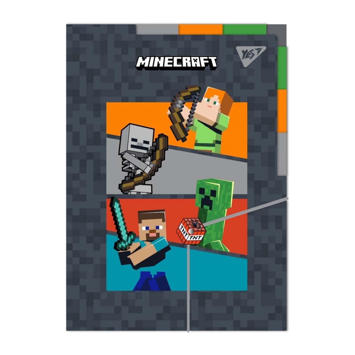 Папка "Yes" А4 №492112 "Minecraft" на рез. з розд. — купити | Канцелярський Сад
