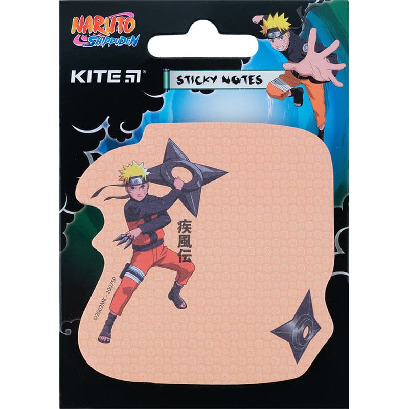 Блок/зам. липк. краєм 70х70мм 50арк. "Kite" Naruto №NR23-298-3 — фото товару | Канцелярський Сад