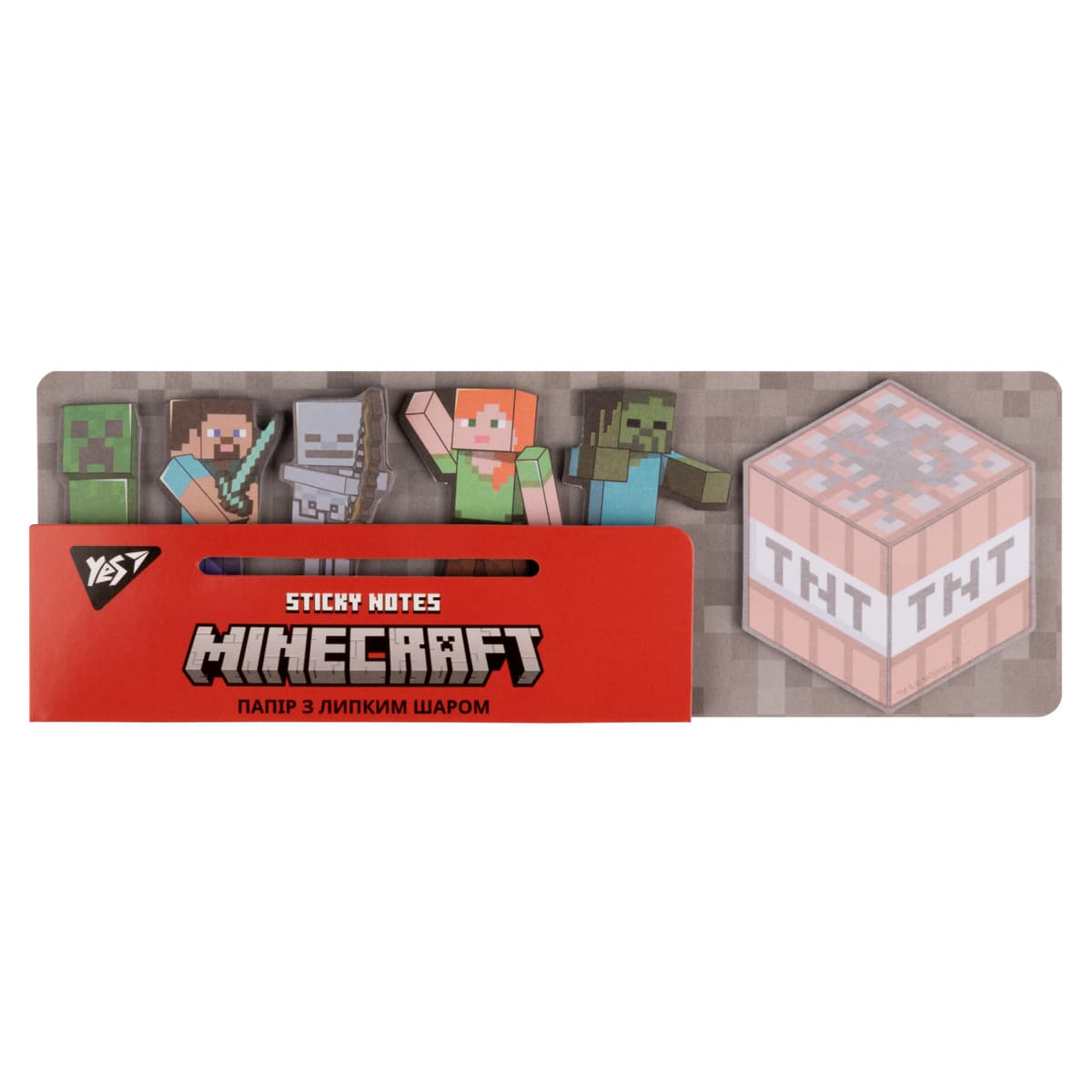 Блок/зам. липк. краєм 60х200мм 120арк. "Yes" Minecraft №170324 — купити | Канцелярський Сад