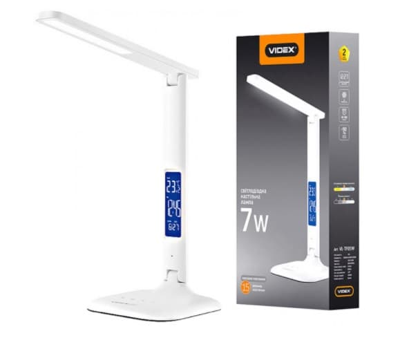 Лампа наст. LED Videx VL-TF05W 7W 3000-5500K 220V №5473 — купити | Канцелярський Сад