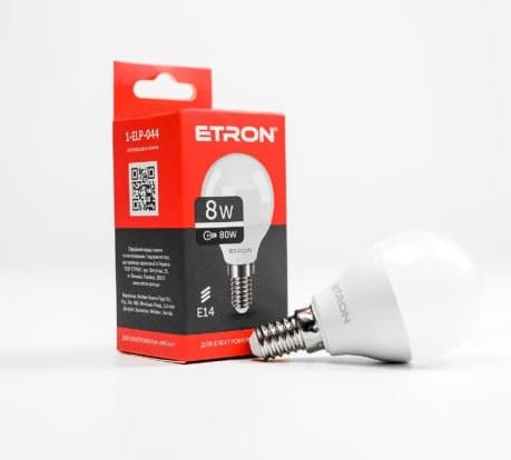 Лампа "Etron Light Power" LED 1-ELP-044 G45 8Вт 4200K E14 — купити | Канцелярський Сад