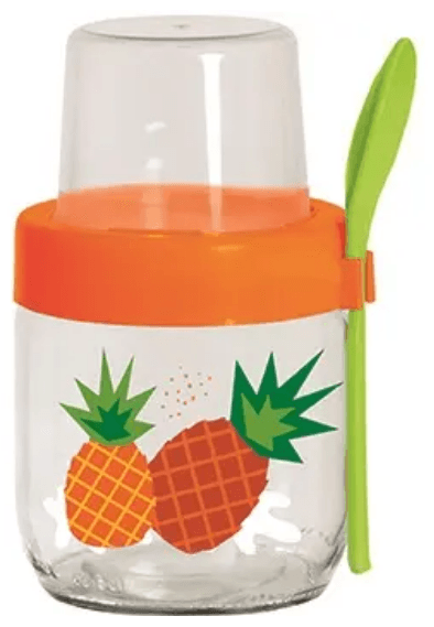 Банка скло "Herevin Yoghurt" 0,425л з ложкою і контейнером №131615-300 — купити | Канцелярський Сад