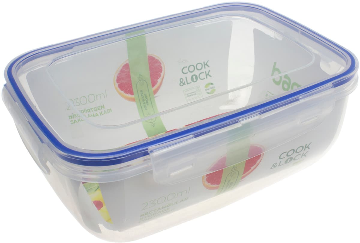 Контейнер для харч. прод. пласт. "Bager" Cook&Lock 2,3л прямокут. №BG-503/31148 — купити | Канцелярський Сад