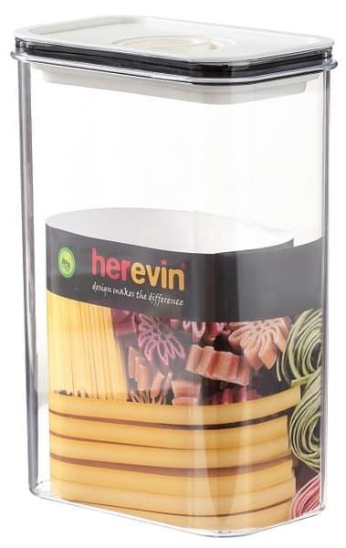 Контейнер для харч.прод.пласт."HerevinCanister-VacuumLid-White"2,5л вакум.кр.№161189-004 — купити | Канцелярський Сад