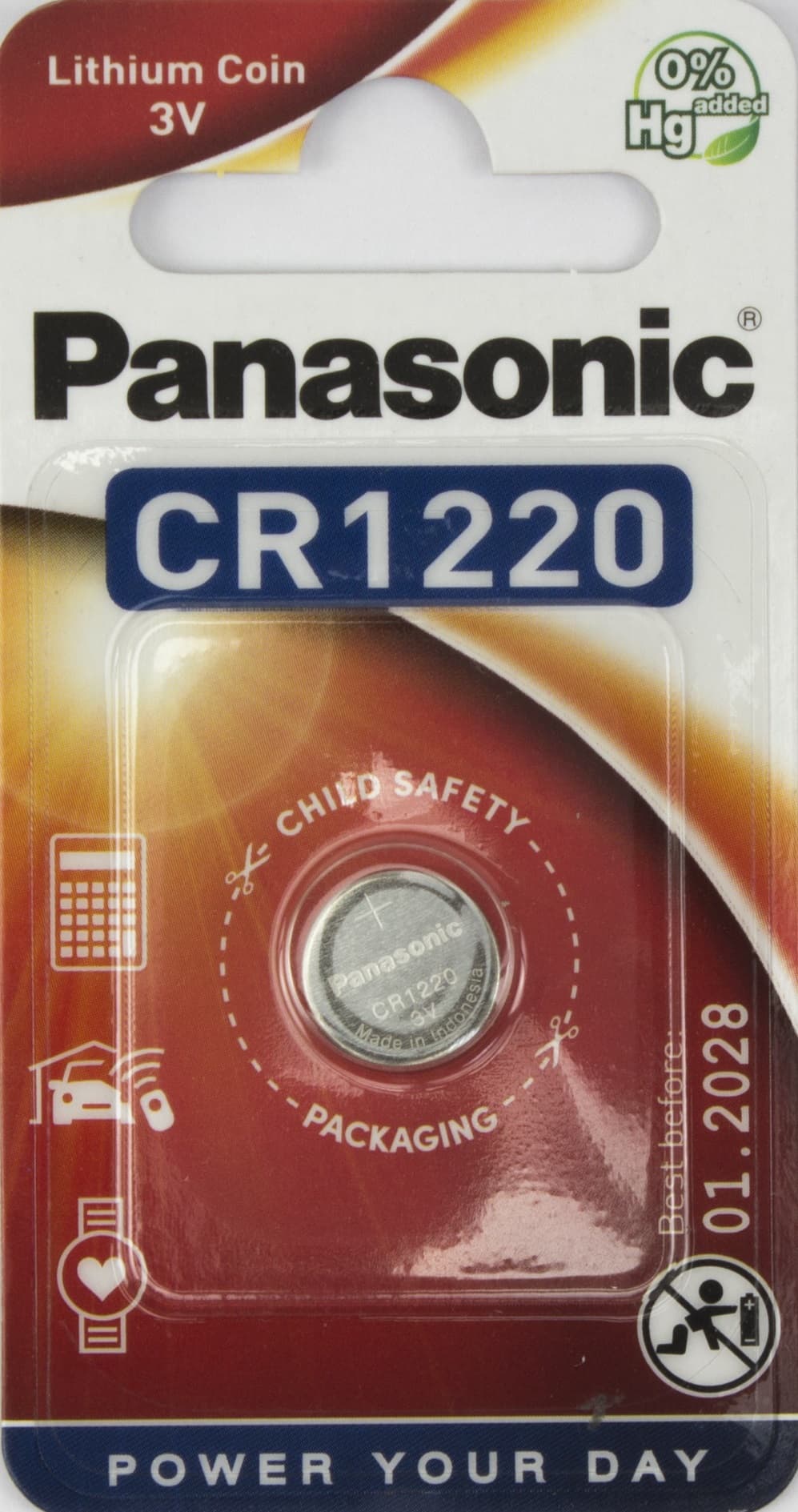 Батарейка Panasonic CR-1220/1bl 3V lithium — купити | Канцелярський Сад