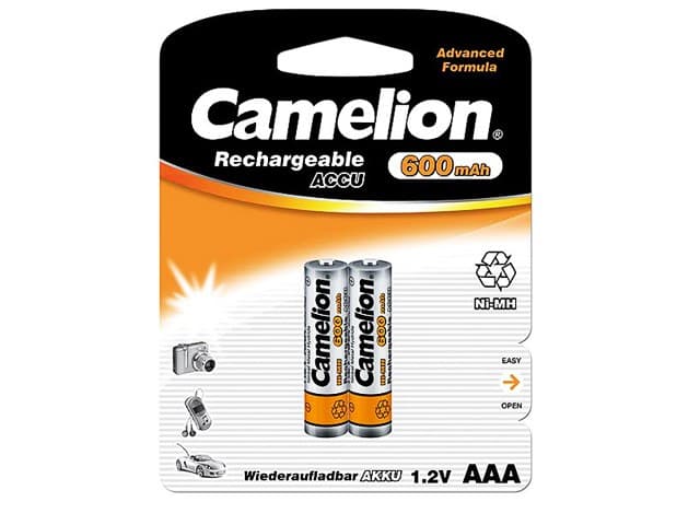 Акумулятори Camelion Ni-Mh (R-03,600mAh)/блістер 2шт — купити | Канцелярський Сад