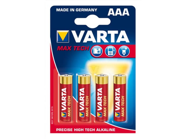 Батарейки Varta maxi tech/longlife max power LR-03/блістер 4шт — купити | Канцелярський Сад