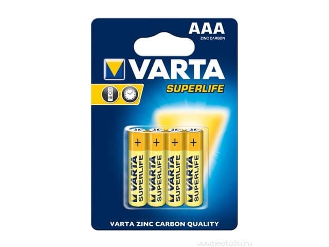 Батарейки Varta Superlife/Super Heavy Duty R-03/блістер 4шт — фото товару | Канцелярський Сад