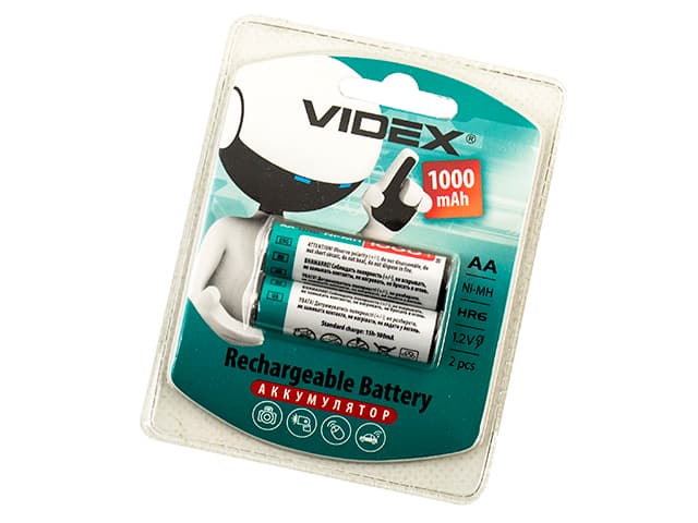 Акумулятори Videx (HR-06,1000mAh)/блістер 2шт — фото товару | Канцелярський Сад