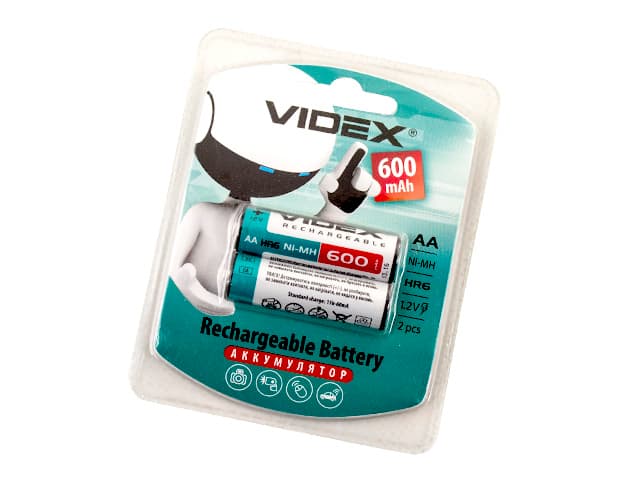 Акумулятори Videx (HR-06,600mAh)/блістер 2шт — купити | Канцелярський Сад