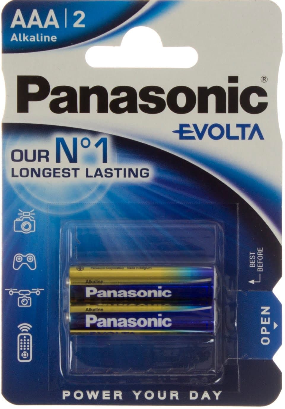 Батарейки Panasonic Alkaline Evolta LR-03/блістер 2шт — купити | Канцелярський Сад