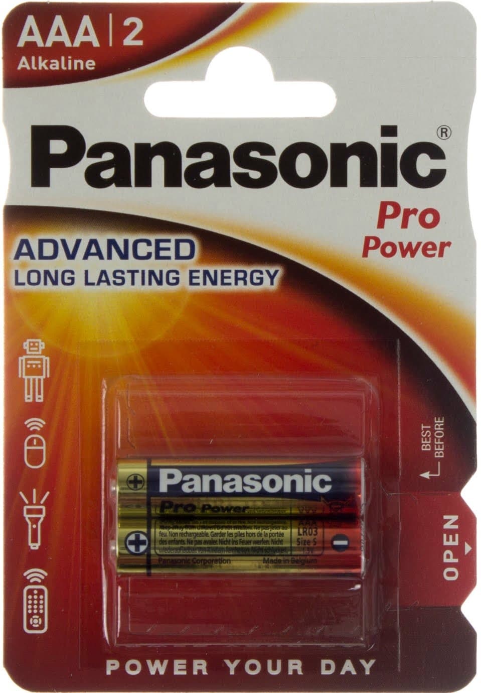 Батарейки Panasonic Pro Power LR-03/блістер 2шт — купити | Канцелярський Сад