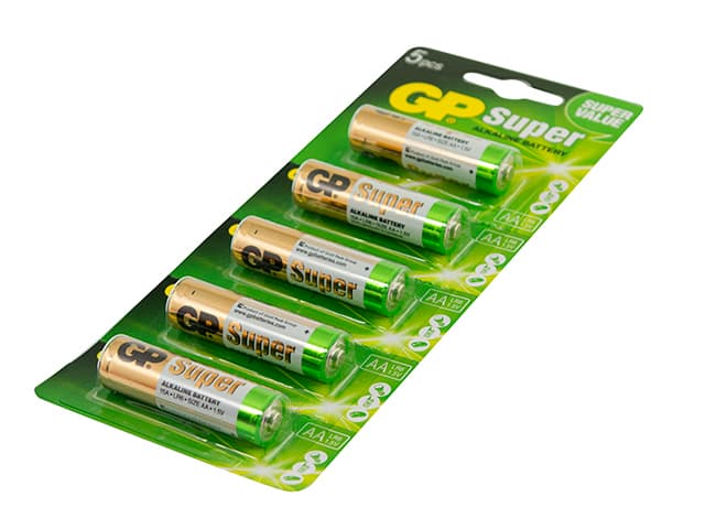 Батарейки GP Super 15A-2UR5 LR-06/блістер 5шт — купити | Канцелярський Сад
