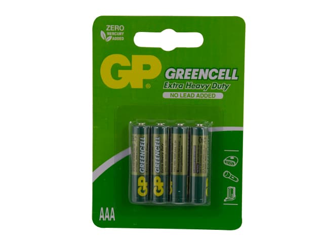 Батарейки GP Greencell 24G-UE4 R-03/блістер 4шт — купити | Канцелярський Сад