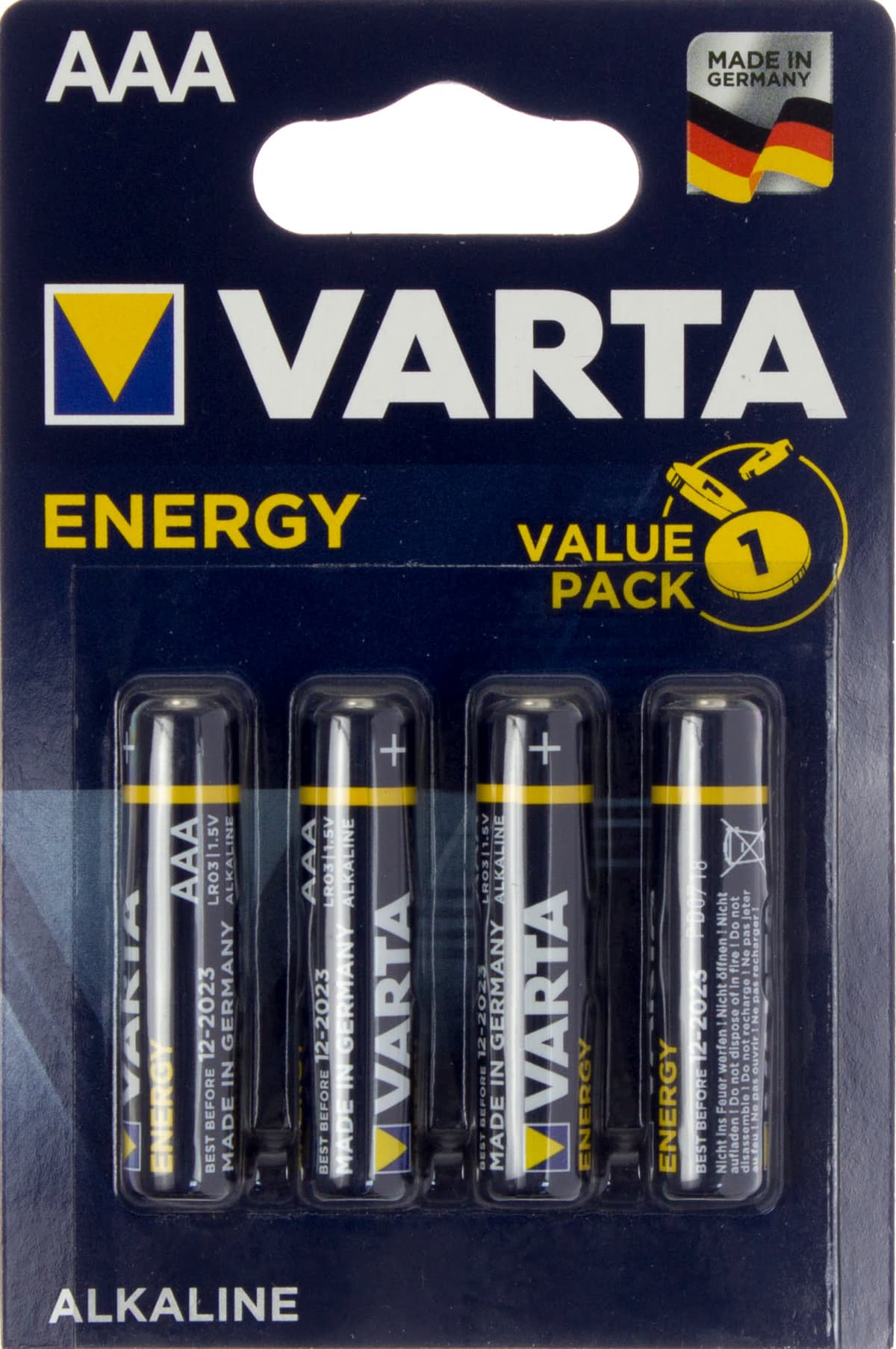Батарейки Varta energy LR-03/блістер 4шт — купити | Канцелярський Сад