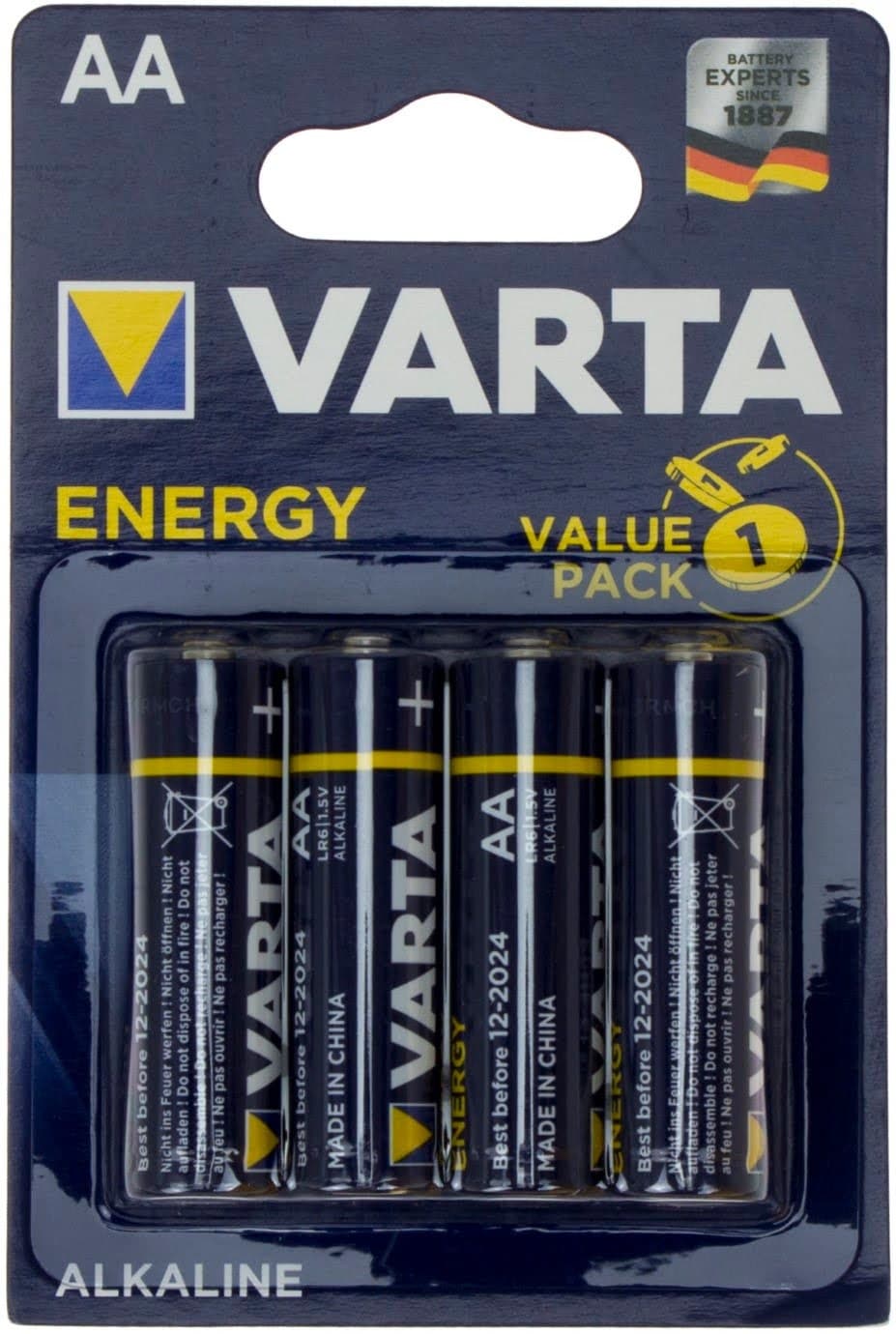 Батарейки Varta energy LR-06/блістер 4шт — купити | Канцелярський Сад