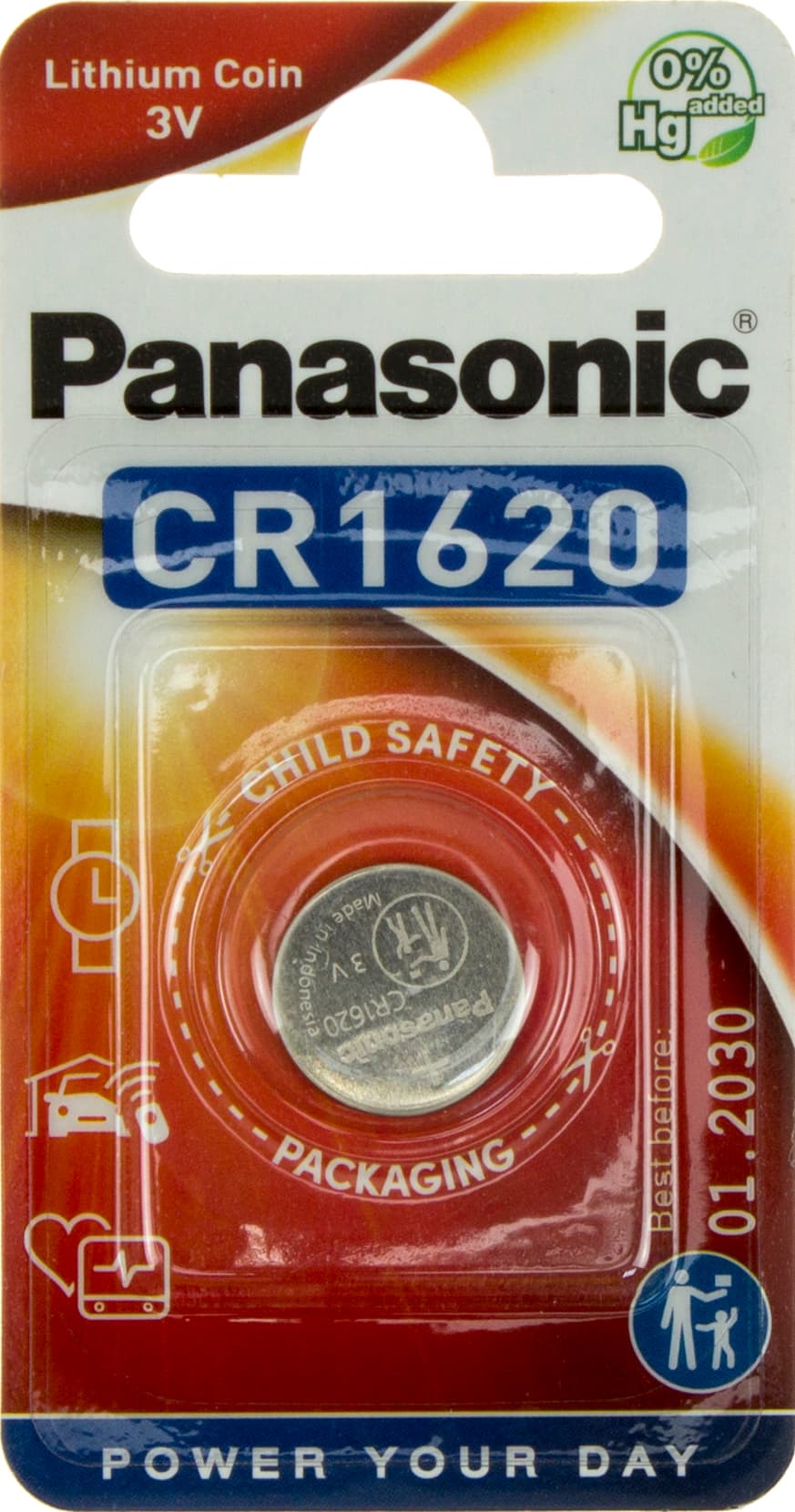 Батарейка Panasonic CR-1620/1bl 3V lithium — купити | Канцелярський Сад